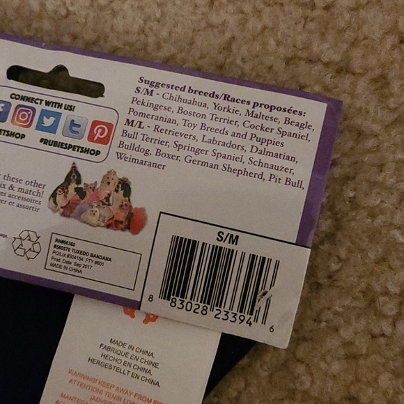 Rubie's Pet Shop Tuxedo Bandana - Picture 6 of 9